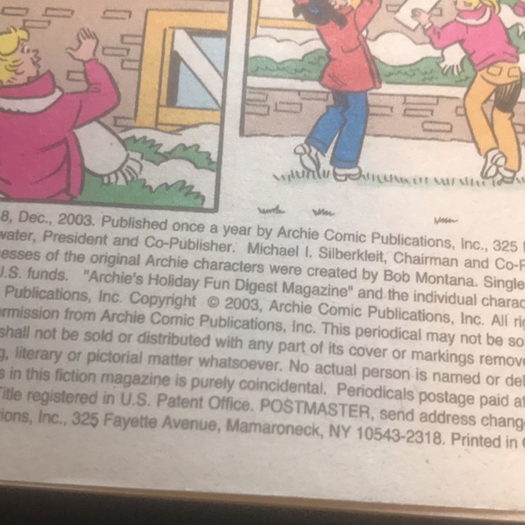 Archie’s Holiday Fun #8 Comic Digest 2003 - Picture 2 of 3